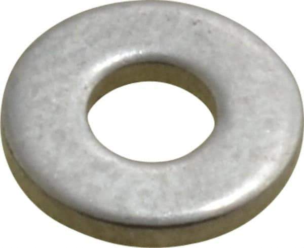 Value Collection - #6 Screw, Grade 2 Steel SAE Flat Washer - 5/32" ID x 3/8" OD, 0.065" Thick, Plain Finish - Eagle Tool & Supply