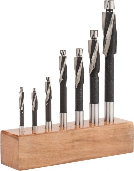 Value Collection - #10 to #6 Wire Socket Head Cap Screw Compatible, High Speed Steel, Solid Pilot Counterbore Set - Eagle Tool & Supply