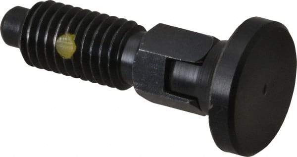 Gibraltar - M10x1.5, 20mm Thread Length, 0.236" Max Plunger Diam, 0.22 Lb Init to 2.02 Lb Final End Force, Locking Knob Handle Plunger - Delrin Knob, 0.98" Body Length, 0.79" Length Under Head/Shoulder, 0.196" Plunger Projection - Eagle Tool & Supply