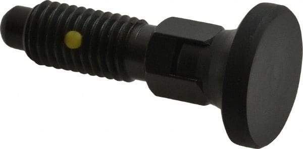 Gibraltar - M12x1.75, 25mm Thread Length, 0.314" Max Plunger Diam, 0.56 Lb Init to 1.8 Lb Final End Force, Locking Knob Handle Plunger - Delrin Knob, 1.2" Body Length, 0.98" Length Under Head/Shoulder, 0.236" Plunger Projection - Eagle Tool & Supply