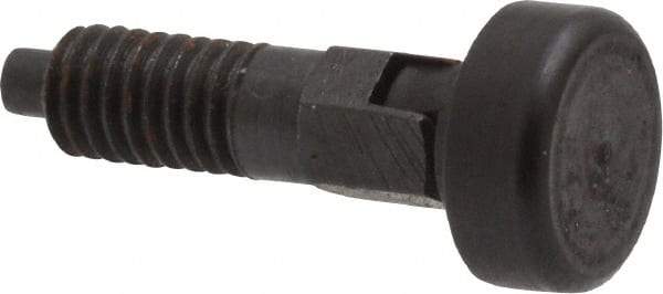 Gibraltar - M6x1.0, 13mm Thread Length, 0.118" Max Plunger Diam, 0.11 Lb Init to 0.34 Lb Final End Force, Locking Knob Handle Plunger - Delrin Knob, 0.63" Body Length, 1/2" Length Under Head/Shoulder, 0.118" Plunger Projection - Eagle Tool & Supply