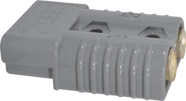 Made in USA - 1/0 AWG, 600 V, 175 A, Battery Connector - Gray - Eagle Tool & Supply