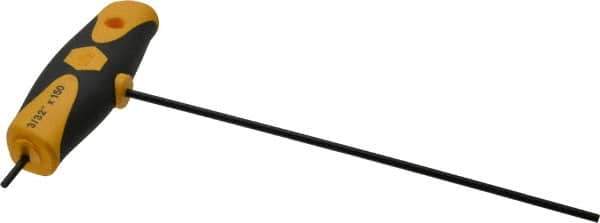 Wiha - 3/32" Hex, T-Handle Cushion Grip, Hex Key - 5-29/32" OAL, Inch System of Measurement - Eagle Tool & Supply