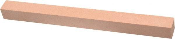 Made in USA - 220 Grit Aluminum Oxide Square Polishing Stone - Very Fine Grade, 1/2" Wide x 6" Long x 1/2" Thick - Eagle Tool & Supply