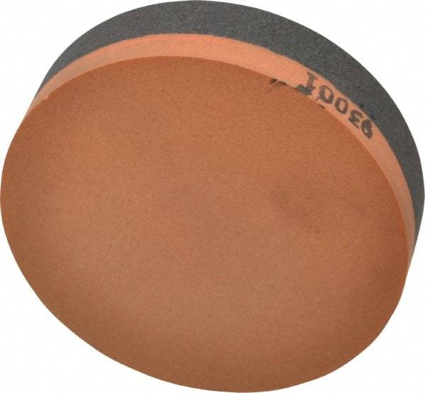 Made in USA - 4" Long x 1" Diam x 1" Thick, Aluminum Oxide Sharpening Stone - Round, Coarse, Fine Grade - Eagle Tool & Supply
