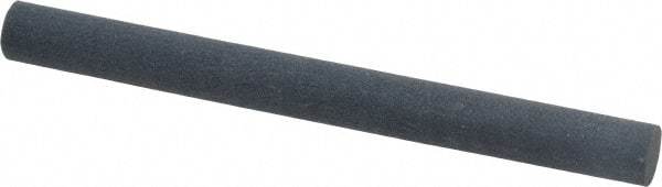 Made in USA - 4" Long x 3/8" Diam x 3/8" Thick, Silicon Carbide Sharpening Stone - Round, Fine Grade - Eagle Tool & Supply