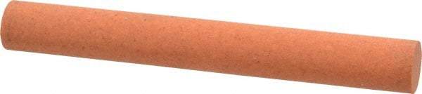 Made in USA - 4" Long x 1/2" Diam x 1/2" Thick, Aluminum Oxide Sharpening Stone - Round, Fine Grade - Eagle Tool & Supply