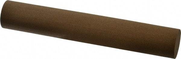 Made in USA - 6" Long x 1" Diam x 1" Thick, Aluminum Oxide Sharpening Stone - Round, Medium Grade - Eagle Tool & Supply