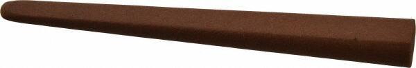 Made in USA - 1/2" Wide x 4" OAL, Aluminum Oxide Sharpening Stone - Oval Tapered, Medium Grade, 220 Grit - Eagle Tool & Supply