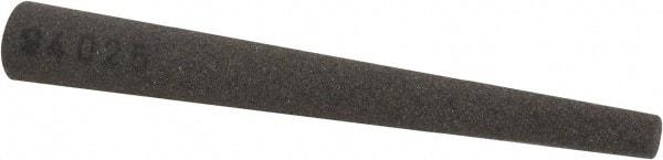 Made in USA - 1/2" Wide x 4" OAL, Aluminum Oxide Sharpening Stone - Round Tapered, Coarse Grade, 120 Grit - Eagle Tool & Supply