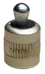 Vlier - 1/4" Body Diam, 0.3" Body Length, 0.11" Nose Diam, 0.16" Nose Length, Spring Locating Pin - 2.2 Lb Final End Force, Aluminum Body, Alloy Steel Nose - Eagle Tool & Supply