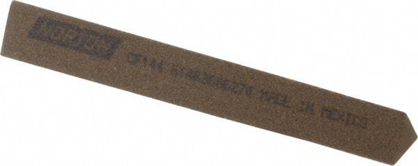 Norton - 4" Long x 1/2" Wide x 1/2" Thick, Aluminum Oxide Sharpening Stone - Triangle, Coarse Grade - Eagle Tool & Supply