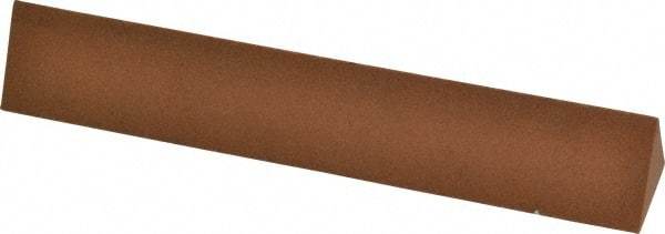 Norton - 6" Long x 1" Wide x 1" Thick, Aluminum Oxide Sharpening Stone - Triangle, Medium Grade - Eagle Tool & Supply