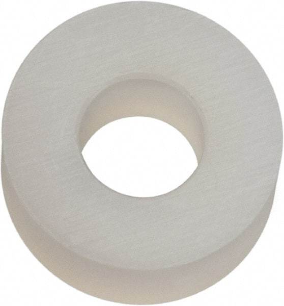 Made in USA - #6 Screw, Grade 6/6 Nylon Standard Flat Washer - 3.56mm ID x 5/16" OD, 3.18mm Thick - Eagle Tool & Supply
