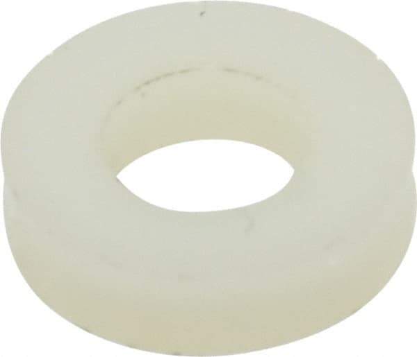 Made in USA - 1/4" Screw, Grade 6/6 Nylon Standard Flat Washer - 6.53mm ID x 1/2" OD, 3.18mm Thick - Eagle Tool & Supply