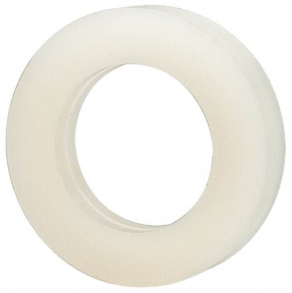 Made in USA - 3/8" Screw, Grade 6/6 Nylon Standard Flat Washer - 9.65mm ID x 5/8" OD, 3.18mm Thick - Eagle Tool & Supply