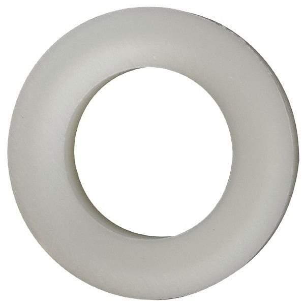 Made in USA - 7/16" Screw, Grade 6/6 Nylon Standard Flat Washer - 11.25mm ID x 3/4" OD, 3.18mm Thick - Eagle Tool & Supply