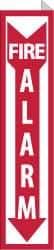 NMC - Fire Alarm, Plastic Fire Sign - 4" Wide x 18" High - Eagle Tool & Supply