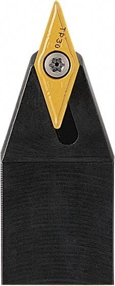Seco - SVVB, Neutral Cut, 72.5° Lead Angle, 16mm Shank Height x 16mm Shank Width, Neutral Rake Indexable Turning Toolholder - 100mm OAL, VB.T 1102.. Insert Compatibility, Series Screw Lock - Eagle Tool & Supply