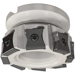 Iscar - 12 Inserts, 8" Cut Diam, 2-1/2" Arbor Diam, 0.551" Max Depth of Cut, Indexable Square-Shoulder Face Mill - 0/90° Lead Angle, 2-1/2" High, LN.. 1506 Insert Compatibility, Series TangMill - Eagle Tool & Supply