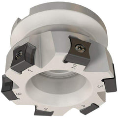 Iscar - 9 Inserts, 63mm Cut Diam, 22mm Arbor Diam, 10mm Max Depth of Cut, Indexable Square-Shoulder Face Mill - 0/90° Lead Angle, 40mm High, LN.. 1106 Insert Compatibility, Series TangMill - Eagle Tool & Supply