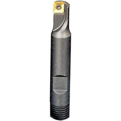 Iscar - 3/8" Cut Diam, 0.22" Max Depth of Cut, 1/2" Shank Diam, 2-3/4" OAL, Indexable Square Shoulder End Mill - Weldon Shank, 90° Lead Angle, Series Heliquad - Eagle Tool & Supply