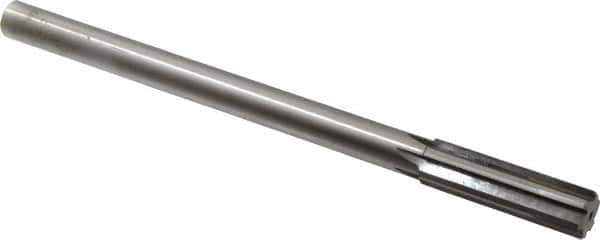 Made in USA - 0.662" Carbide-Tipped 6 Flute Chucking Reamer - Straight Flute, 9/16" Straight Shank, 2-1/4" Flute Length, 9" OAL - Eagle Tool & Supply