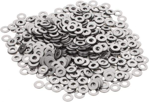Made in USA - #3 Screw, Grade AN960 Stainless Steel Standard Flat Washer - 0.105" ID x 1/4" OD, 0.032" Thick, Passivated Finish, Meets Military Specifications - Eagle Tool & Supply