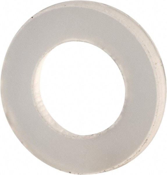 Made in USA - #4 Screw, Grade 6/6 Nylon Standard Flat Washer - 0.12" ID x 0.22" OD, 0.031" Thick, Plain Finish - Eagle Tool & Supply