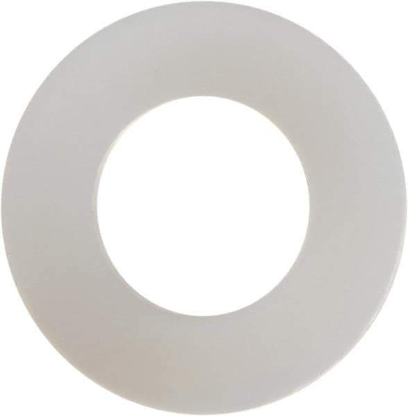 Made in USA - #12 Screw, Grade 6/6 Nylon Standard Flat Washer - 0.24" ID x 0.465" OD, 0.015" Thick, Plain Finish - Eagle Tool & Supply