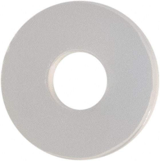 Made in USA - #0 Screw, Grade 6/6 Nylon Standard Flat Washer - 0.068" ID x 0.188" OD, 0.025" Thick, Plain Finish - Eagle Tool & Supply