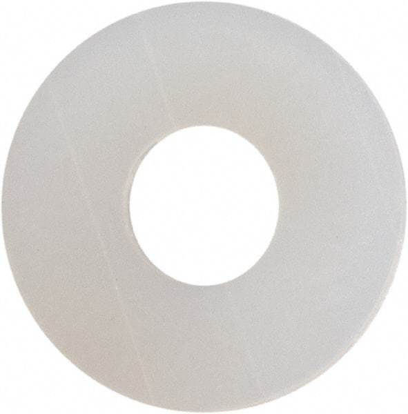 Made in USA - #3 Screw, Grade 6/6 Nylon Standard Flat Washer - 0.109" ID x 0.312" OD, 0.031" Thick, Plain Finish - Eagle Tool & Supply