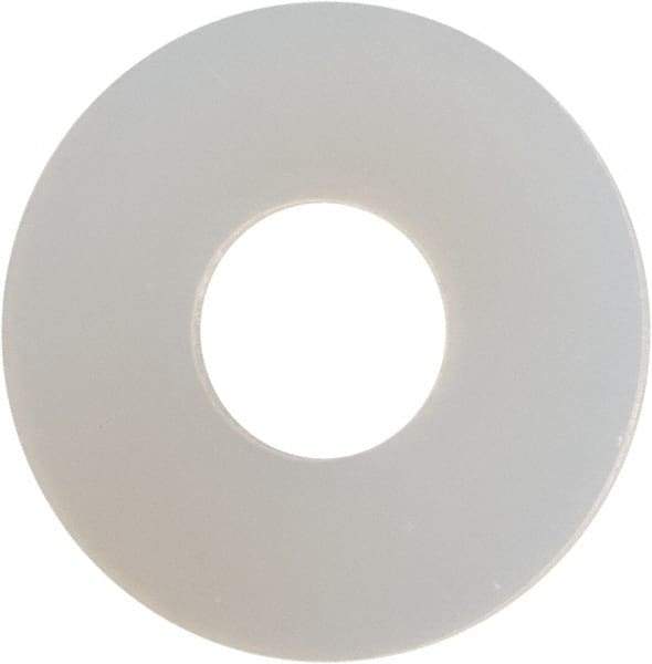 Made in USA - #8 Screw, Grade 6/6 Nylon Standard Flat Washer - 0.188" ID x 1/2" OD, 0.04" Thick, Plain Finish - Eagle Tool & Supply