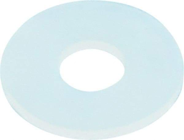 Made in USA - #10 Screw, Grade 6/6 Nylon Standard Flat Washer - 0.203" ID x 0.562" OD, 0.04" Thick, Plain Finish - Eagle Tool & Supply