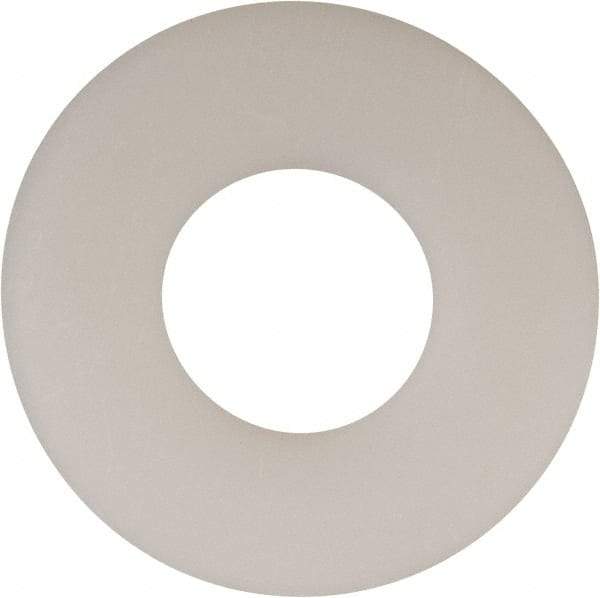 Made in USA - 9/16" Screw, Grade 6/6 Nylon Standard Flat Washer - 0.594" ID x 1.469" OD, 0.1" Thick, Plain Finish - Eagle Tool & Supply