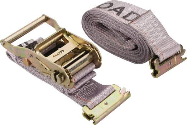 Lift-All - 16' Long x 2" Wide, 1,000 Lb Basket Capacity, 3,000 Lb Vertical Capacity, Polyester Web Sling - Gray - Eagle Tool & Supply
