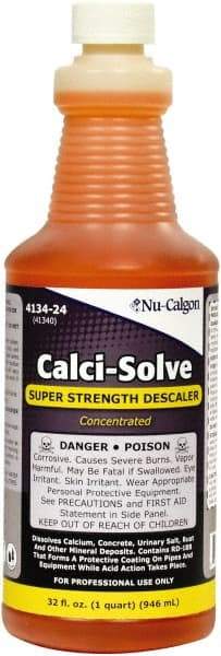 Nu-Calgon - 1 Qt Liquid Hydrochloric Acid Drain Cleaner - Acidic Scent - Eagle Tool & Supply