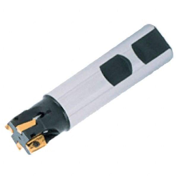 Iscar - 32mm Cut Diam, 14.3mm Max Depth of Cut, 32mm Shank Diam, 120mm OAL, Indexable Square Shoulder End Mill - AD.. 1505.. Inserts, Cylindrical Shank, 0° Lead Angle, Series Heli2000 - Eagle Tool & Supply