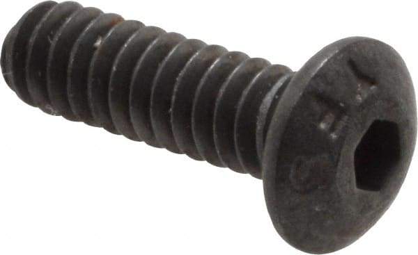Value Collection - #4-40 UNC Hex Socket Drive, Button Screw - Alloy Steel, Black Oxide Finish, Fully Threaded, 3/8" Length Under Head - Eagle Tool & Supply