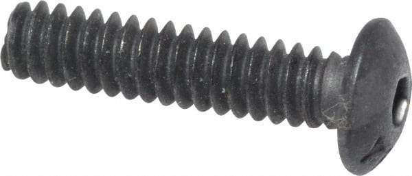 Value Collection - #4-40 UNC Hex Socket Drive, Button Screw - Alloy Steel, Black Oxide Finish, Fully Threaded, 1/2" Length Under Head - Eagle Tool & Supply