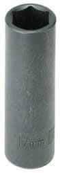 Armstrong - 3/8" Drive 14mm Deep Impact Socket - 6 Points, 2-33/64" OAL - Eagle Tool & Supply