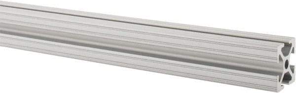 80/20 Inc. - 97 Inches Long x 1 Inch Wide x 1 Inch High, T Slotted Aluminum Extrusion - 0.4379 Square Inches, Clear Anodized Finish - Eagle Tool & Supply