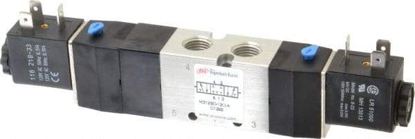 ARO/Ingersoll-Rand - 1/4", 4-Way 3-Position Maxair Stacking Solenoid Valve - 120 VAC, 0.7 CV Rate, 1.81" High - Eagle Tool & Supply