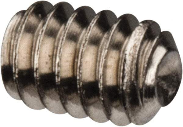 Value Collection - #2-56 UNC, 1/8" OAL, Cup Point Set Screw - Grade 18-8 Stainless Steel, 0.035" Key - Eagle Tool & Supply