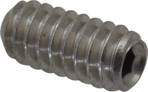 Value Collection - #2-56 UNC, 3/16" OAL, Cup Point Set Screw - Grade 18-8 Stainless Steel, 0.035" Key - Eagle Tool & Supply