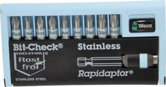 Wera - 10 Piece 1/4" Drive Insert Torx Screwdriver Bit Set - Eagle Tool & Supply