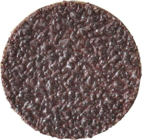 Made in USA - 1" Diam, 40 Grit Aluminum Oxide Adhesive PSA Disc - Coarse Grade, Black & White, Cloth Backing, Flexible - Eagle Tool & Supply