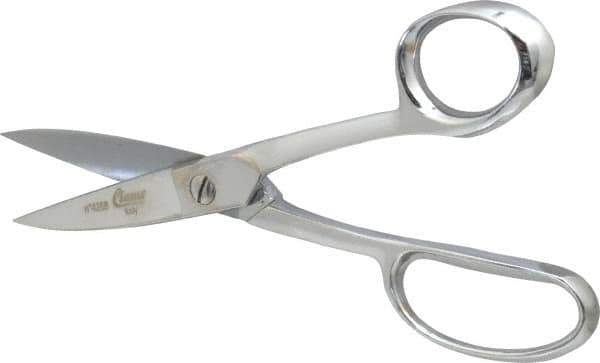 Clauss - 2-3/4" LOC, 8-1/4" OAL Chrome Plated High Leverage Shears - Ambidextrous, Straight Handle, For General Purpose Use - Eagle Tool & Supply