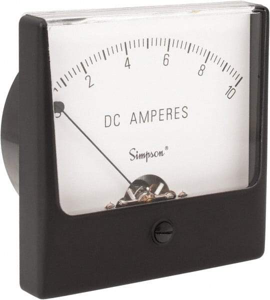 Simpson Electric - Analog, DC Ammeter, Panel Meter - 60 Hz, 0.005 Ohms at 60 Hz - Eagle Tool & Supply