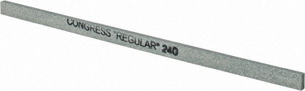 Made in USA - 240 Grit Silicon Carbide Rectangular Polishing Stone - Very Fine Grade, 1/4" Wide x 6" Long x 1/8" Thick - Eagle Tool & Supply